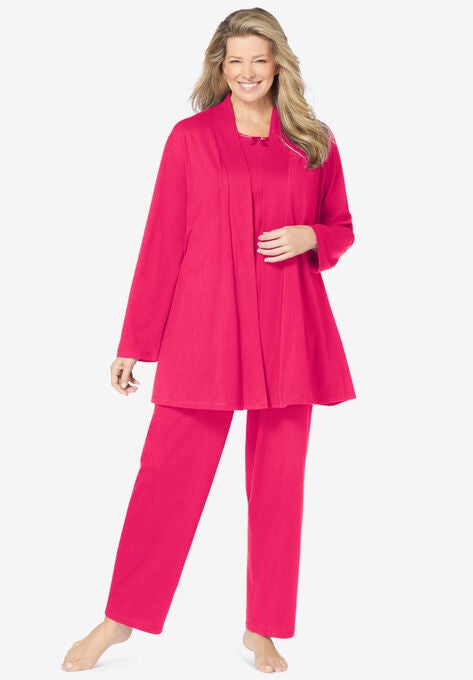 3-Piece Knit Lounge Set, PINK BURST, hi-res image number null