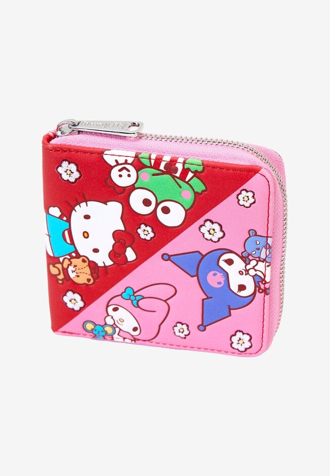 Loungefly x Sanrio Hello Kitty & Friends Wallet Color Block Zip Around, PINK, alternate image number null