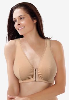 Leading Lady® Meryl Cotton Front-Close Wireless Bra