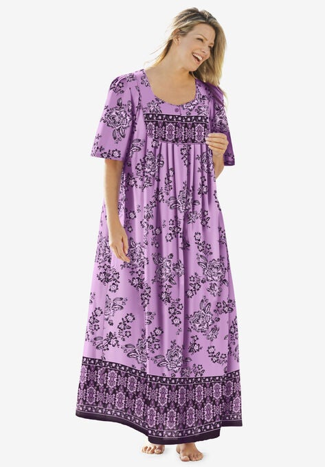 Mixed Print Long Lounger, LIGHT ORCHID FLORAL, hi-res image number null