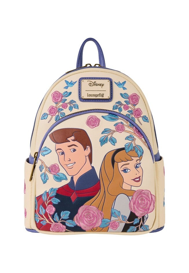 Loungefly x Disney Princess Aurora & Prince Phillip Mini Backpack Sleeping Beauty, PURPLE, hi-res image number 0