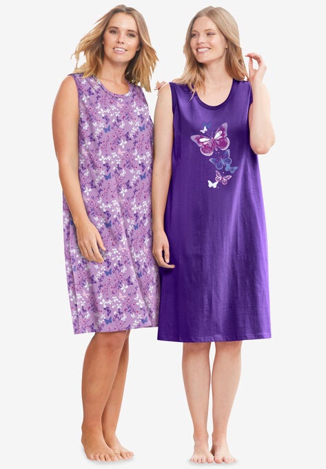 2-Pack Sleeveless Sleepshirt , , hi-res image number null