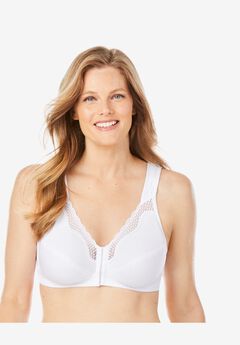 Front-Close Cotton Lace Wireless Posture Bra 5100531