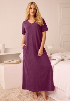 V-Neck Short Sleeve Maxi Lounger