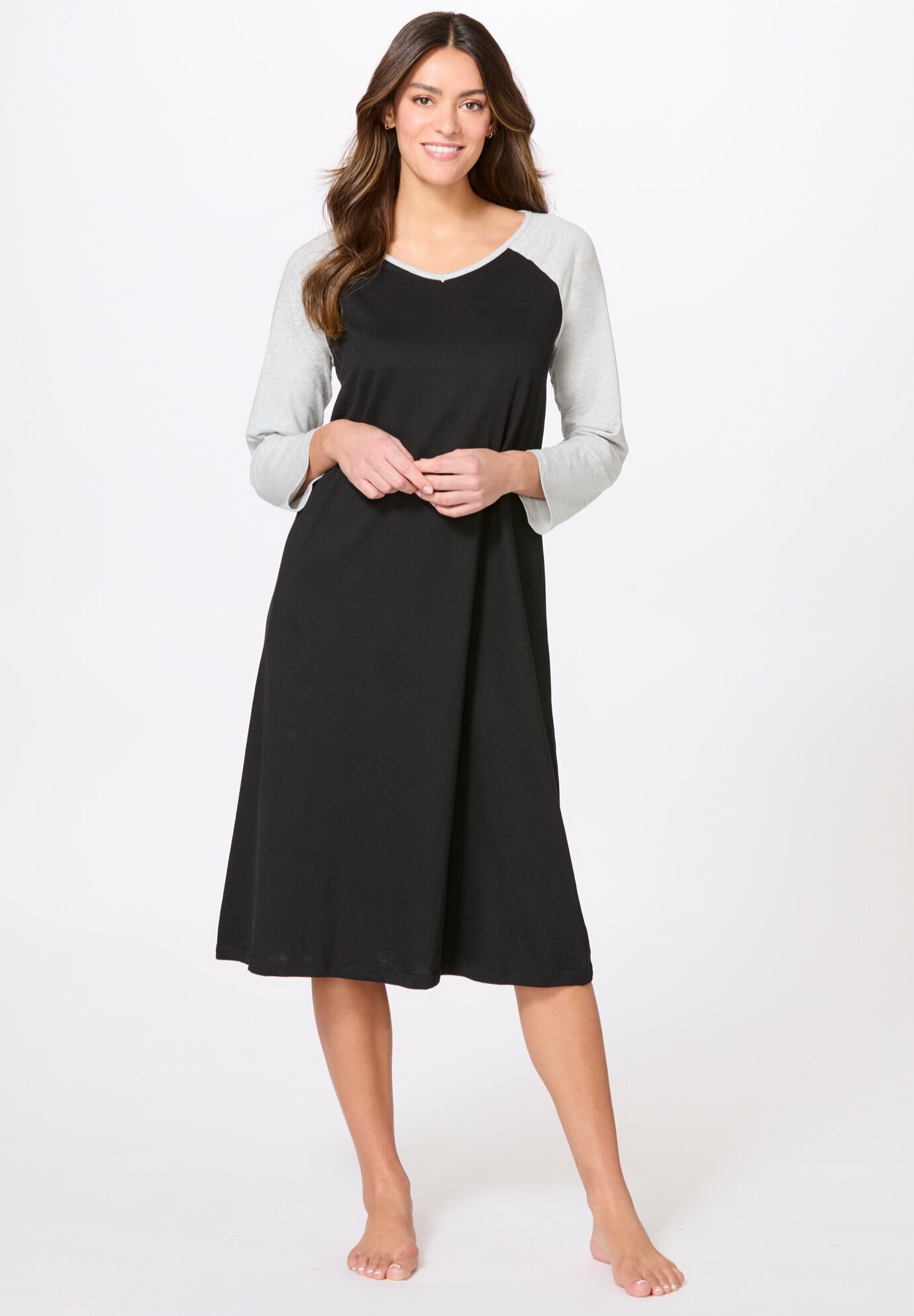 Avenue Body Baseball Sleepshirt, , alternate image number 3