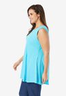 Sleeveless Fit-And-Flare Tunic Top, , alternate image number null