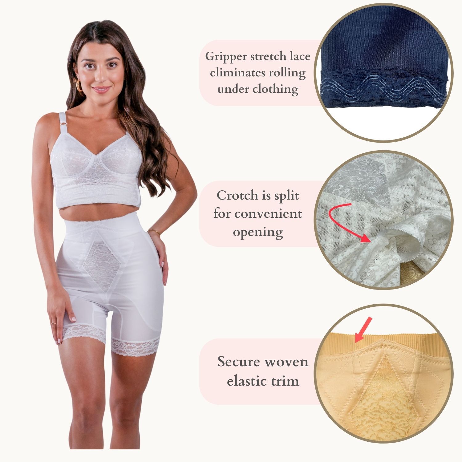 High Waist Long Leg Shaper 6206, BLACK, alternate image number 3