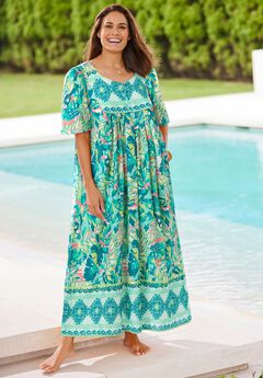 Bib-Front Short Sleeve Maxi Lounger