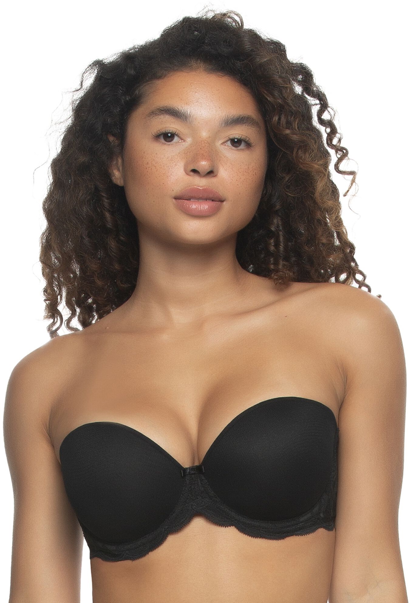 Peridot Push Up Strapless Bra, BLACK, hi-res image number 0
