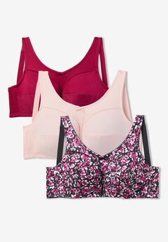 3-Pack Cotton Wireless Bra