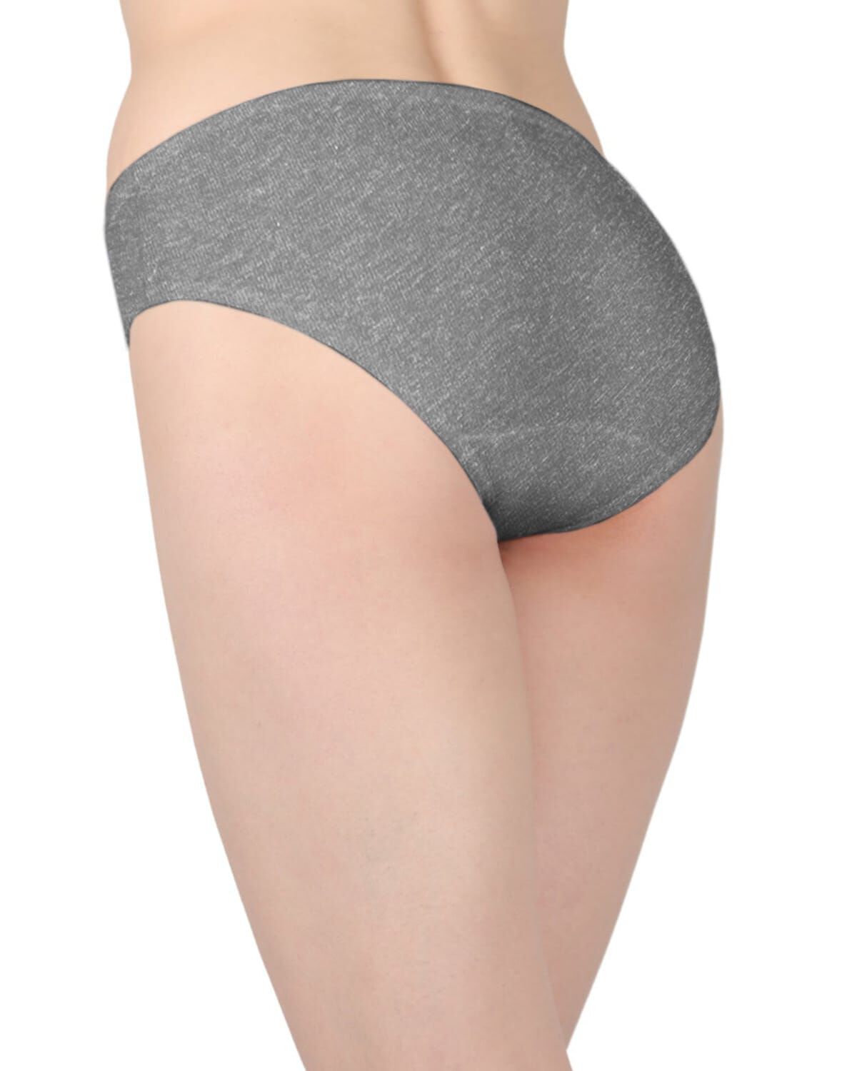 Combed Cotton Basic Hipster Panties 3 Pack, LT GRAY HEATHER, alternate image number 3