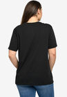 Disney Mickey Mouse T-Shirt Short Sleeve Side Leaning Black, , on-hover image number null