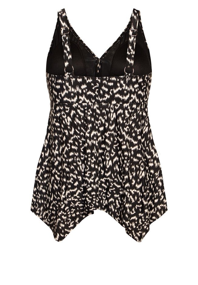 Sharkbite Print Tankini, MONO IKAT, alternate image number null
