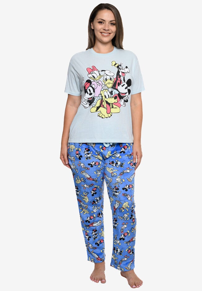 Mickey Mouse & Friends T-Shirt & Plush Pajama Pants, GRAY, hi-res image number null