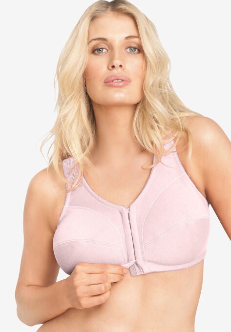 Cotton Front-Close Wireless Bra, , alternate image number null
