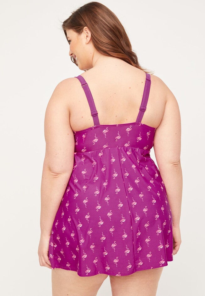 Flamingo Flair Swimdress, , on-hover image number 1