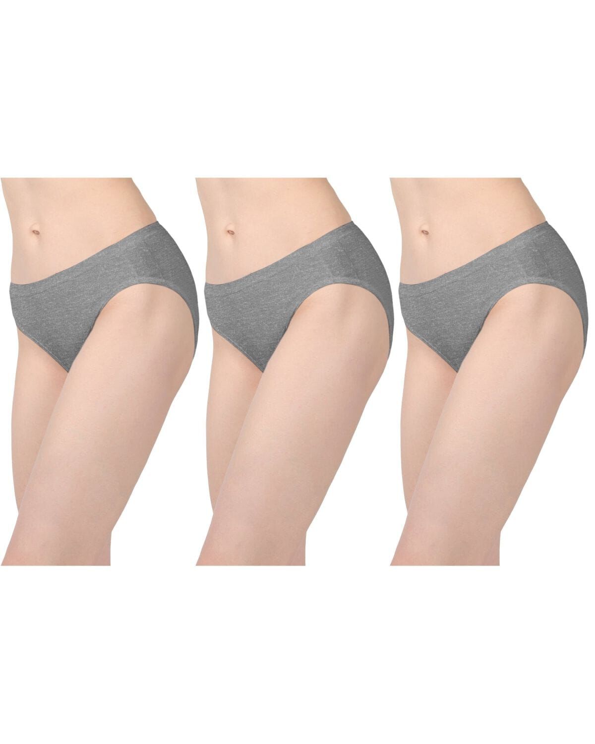 Combed Cotton Basic Hipster Panties 3 Pack, LT GRAY HEATHER, hi-res image number 0