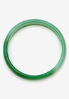 Genuine Green Agate Bangle Bracelet (13mm), 8.5 inches, , on-hover image number null