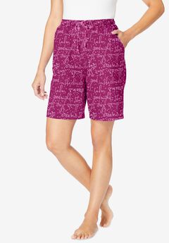 Print Pajama Shorts