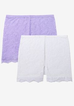 Amoureuse® Full-Coverage Lace Boyshort 2-Pack