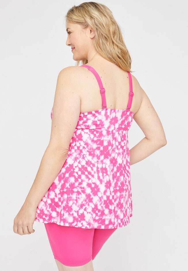 Tie-Dye Keyhole Tankini Top, , on-hover image number null