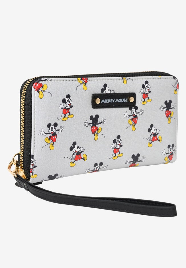 Mickey Mouse Zip Around Wallet Wristlet All-Over Print, , on-hover image number 1