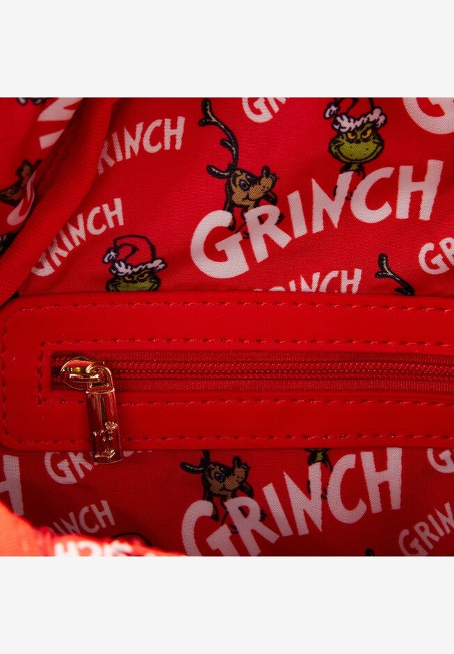 Loungefly x Dr Seuss The Grinch Sleigh Crossbody Bag Purse, BLUE, alternate image number null