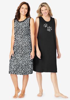 2-Pack Sleeveless Sleepshirt