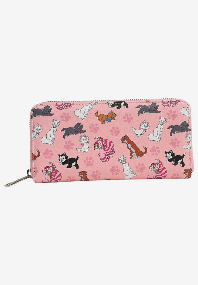 Loungefly x Disney Women's Zip Around Wallet Cats Cheshire Duchess, , on-hover image number 1
