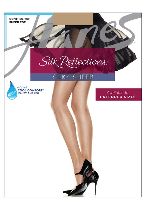 Silk Reflections Silky Sheer Control Top Sheer Toe 6-Pack, LITTLE COLOR, hi-res image number null