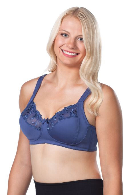 Jayne Dreamy Comfort Wireless Lace Half Cup , ROYAL NAVY, hi-res image number null
