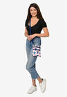 Stitch Passport Bag Travel Crossbody Purse Pink White, , alternate image number null