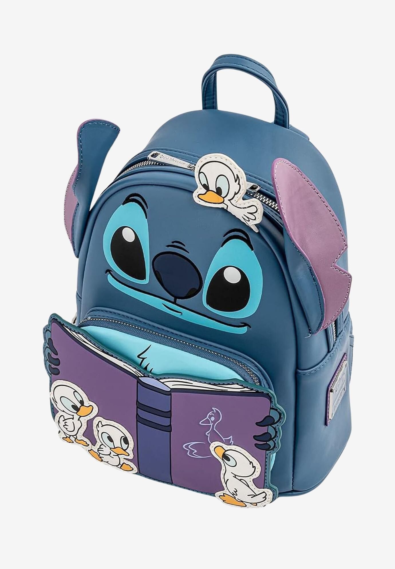 Loungefly x Disney Stitch Story Time Duckies Mini Backpack, BLUE, alternate image number 2