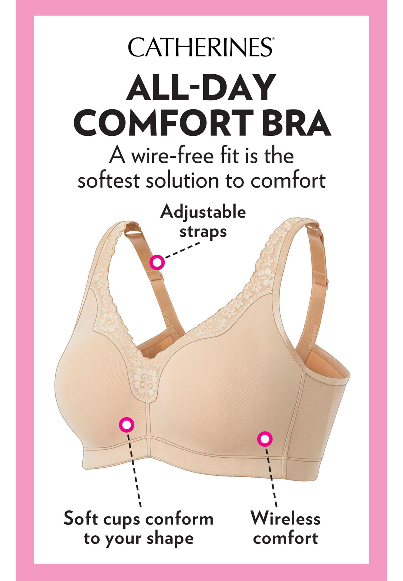 Lot 6 Bras Comfort Wire Free No Wire Support Padded B C 32 34 36 38 40  #99401BC