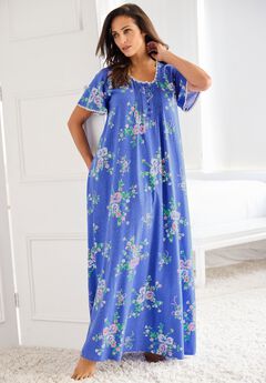 Long Pintuck Knit Gown