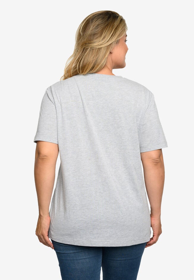 Mickey And Minnie Mouse Back To Back T-Shirt Heather Gray, , alternate image number null