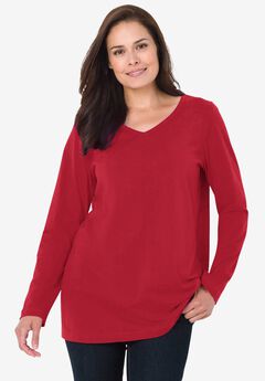 Perfect Long-Sleeve V-Neck Tee