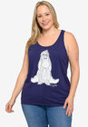 Disney Eeyore Tank Top Shirt Indigo Blue T-Shirt, , alternate image number null