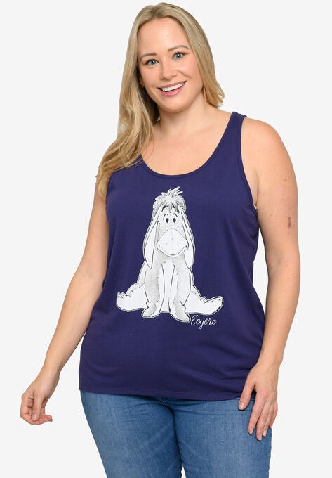 Disney Eeyore Tank Top Shirt Indigo Blue T-Shirt, , alternate image number null