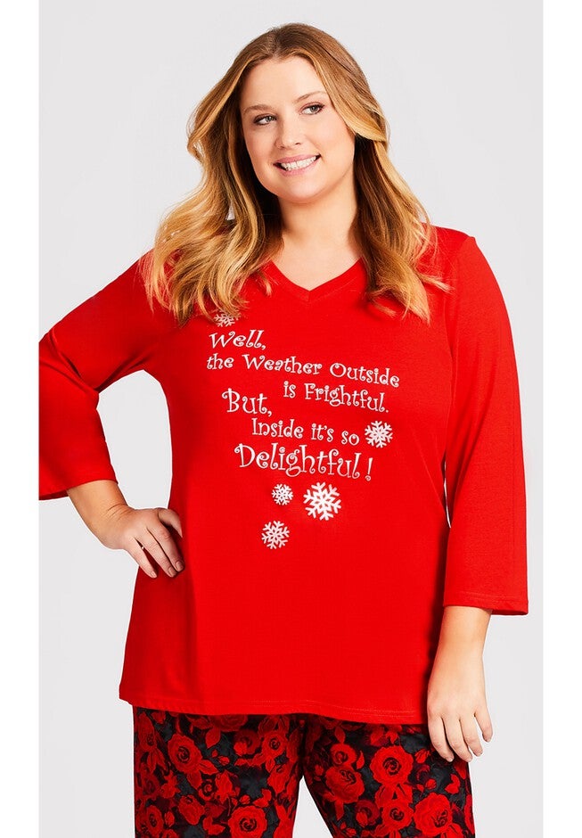 Slogan Sleep Top, RED, hi-res image number null