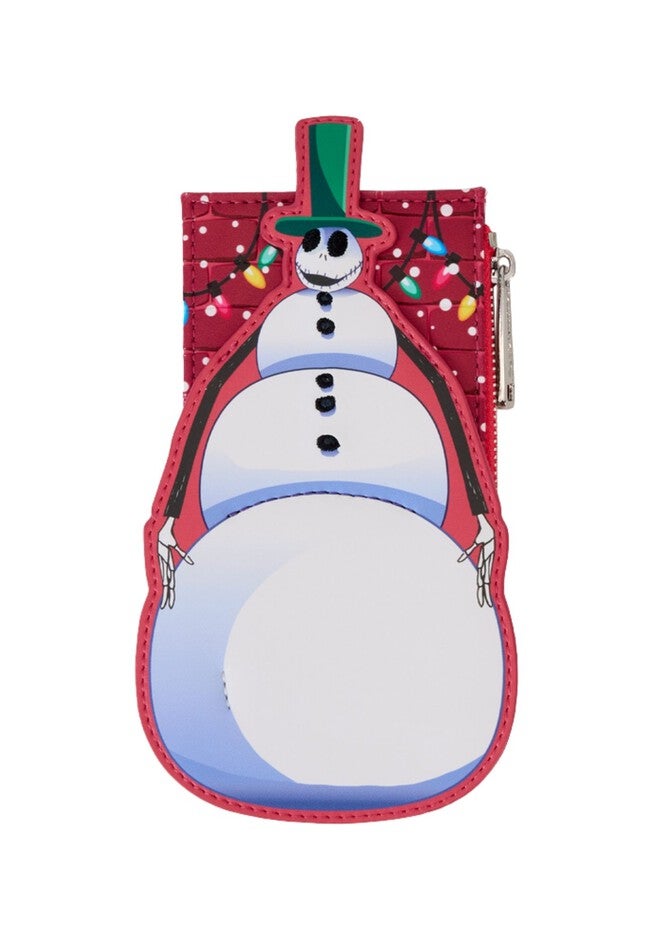Loungefly x The Nightmare Before Christmas Snowman Jack Skellington Card Holder, RED, hi-res image number 0