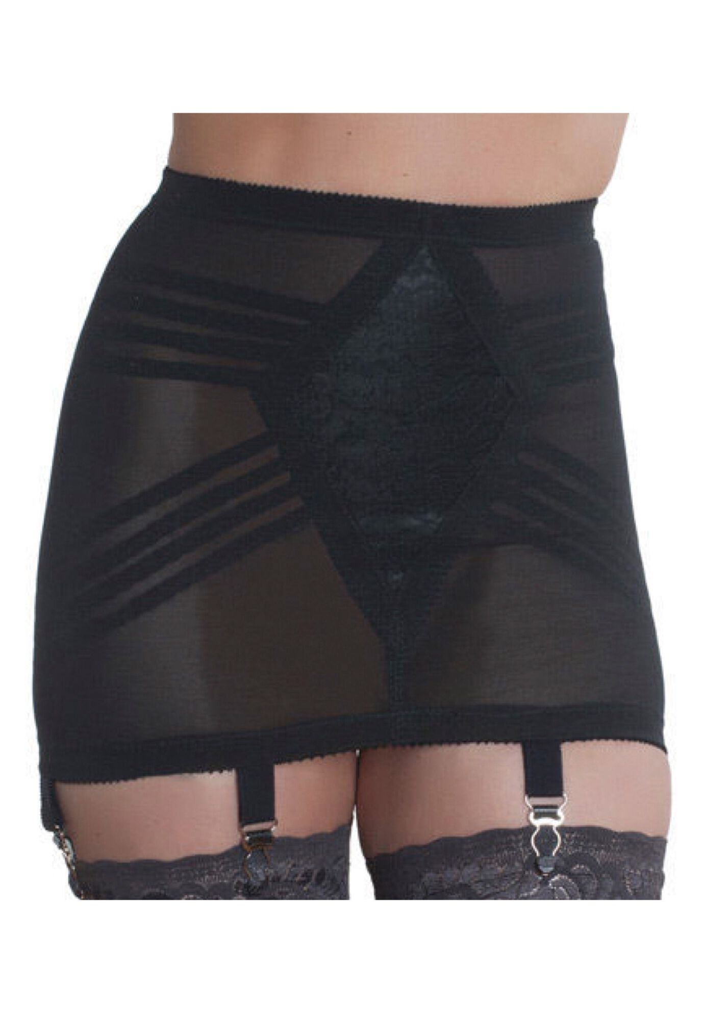 Shapette Open Bottom Girdle with Zipper Equipment, Black Catherines