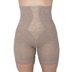No Roll High Waist Lace Thigh Slimmer with Extra Firm Support