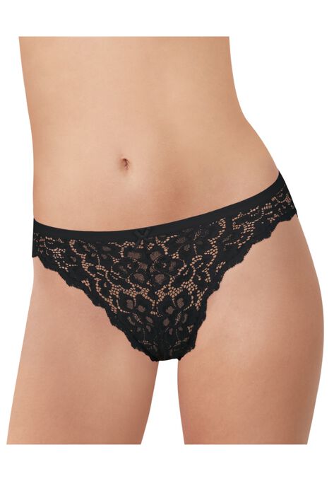 Sexy Must Haves Allover Lace Bikini, BLACK, hi-res image number null