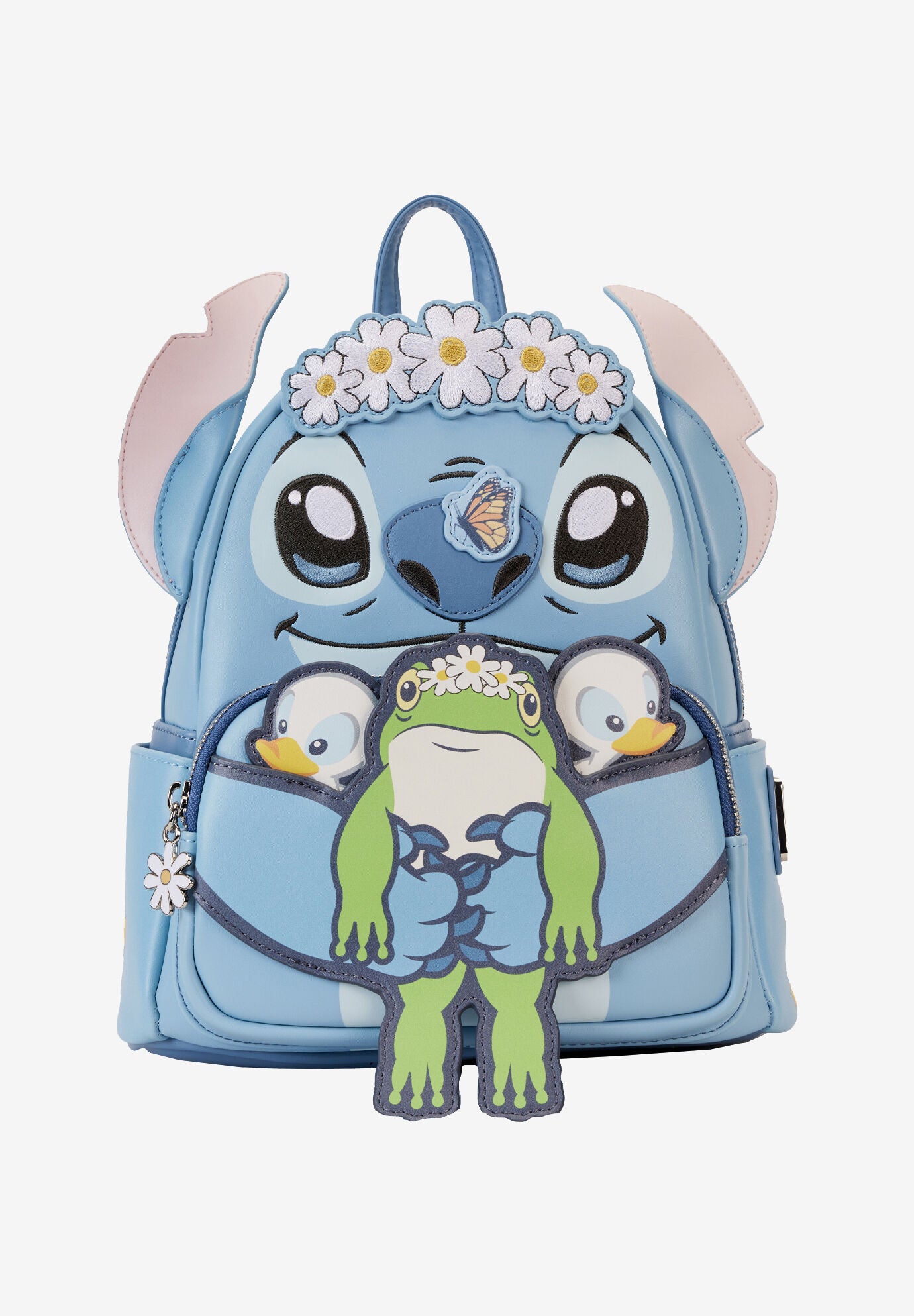 Loungefly X Disney Stitch Springtime Mini Backpack, BLUE, hi-res image number 0