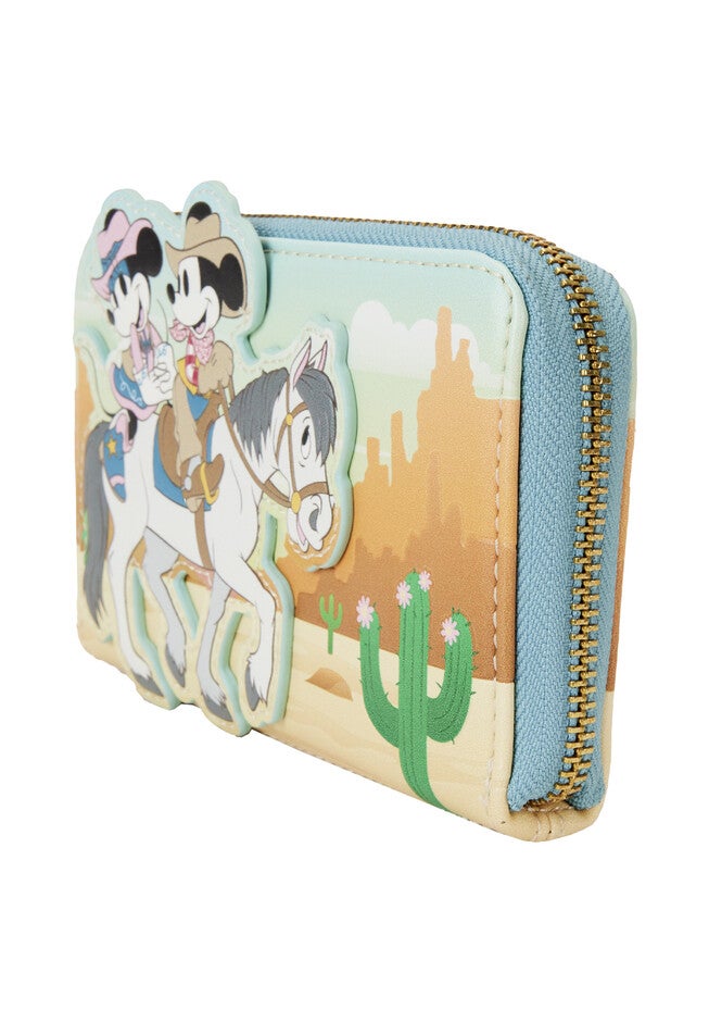 Loungefly X Disney Western Mickey & Minnie Mouse Zip Around Wallet, , alternate image number 2