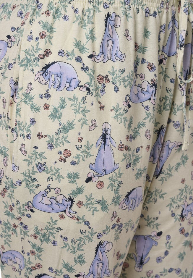 Eeyore Lounge Pajama Pants Cotton Watercolor Floral Lounge Pants, , alternate image number null
