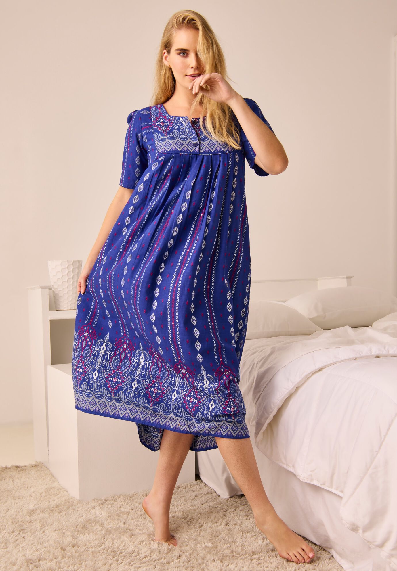 Mixed Print Short Lounger, , alternate image number 5