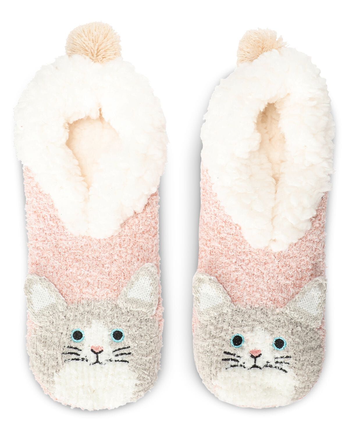 Women's Kitty Embellished Plush Lined Slippers, BLUSH, hi-res image number 0