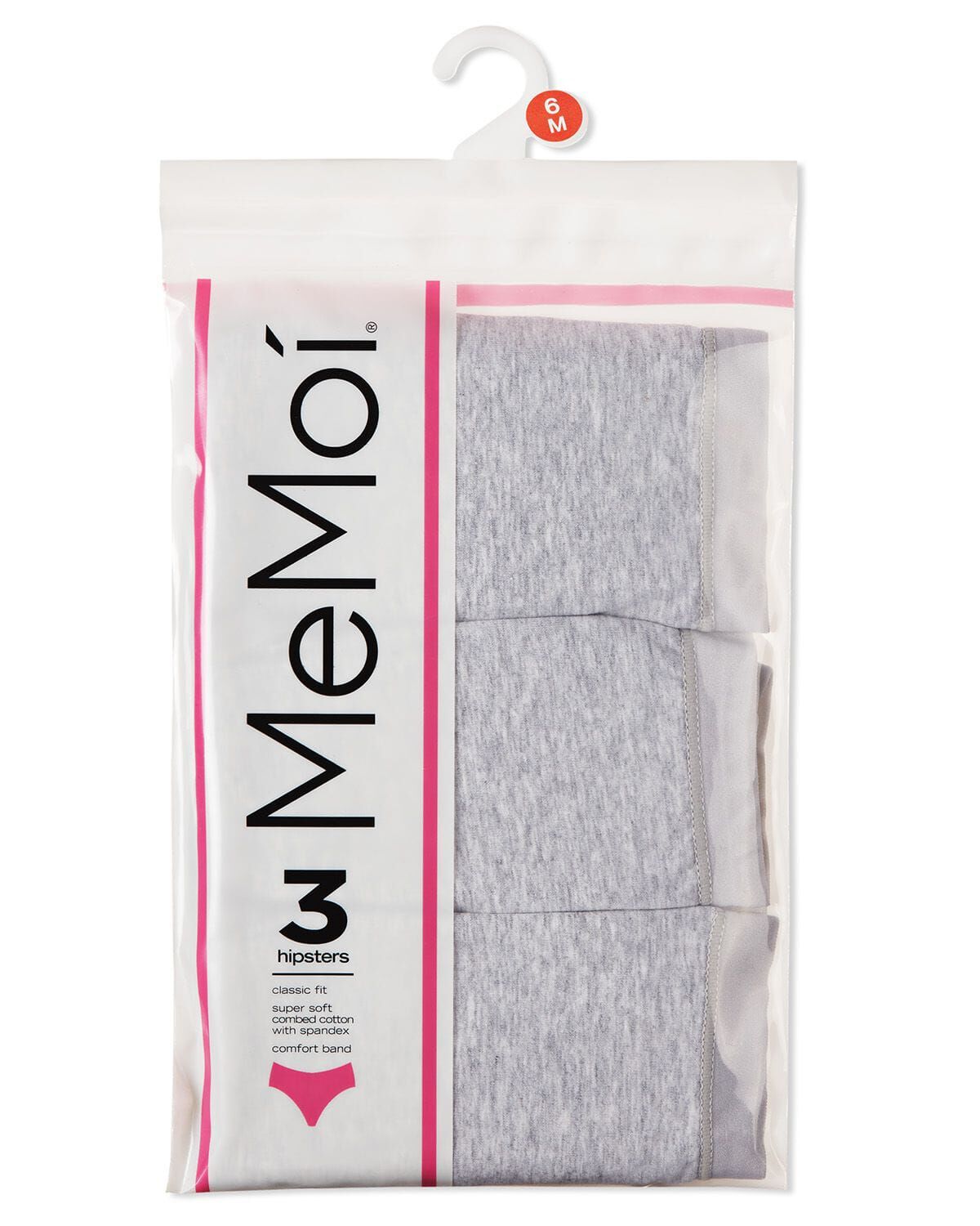 Combed Cotton Basic Hipster Panties 3 Pack, LT GRAY HEATHER, alternate image number 5